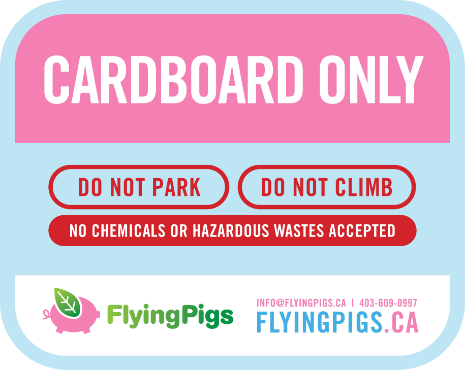 Flying Pigs - Cardboard Only Sign